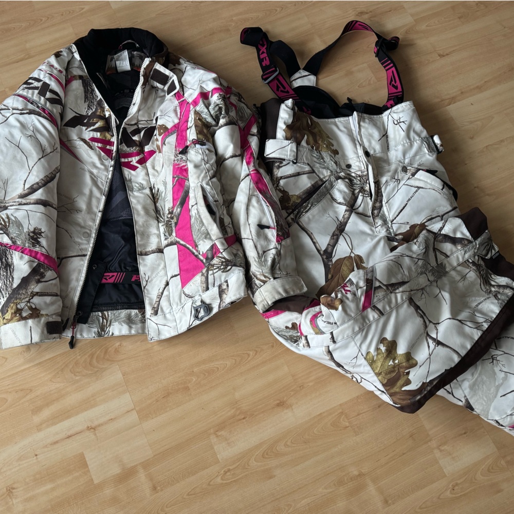 FXR Camouflage Snow Jacket with Pink Accents